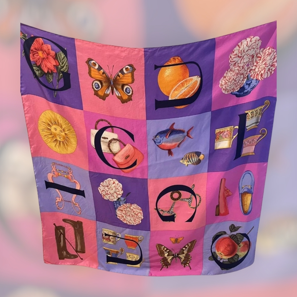 Gucci Colorful Silk Scarf
